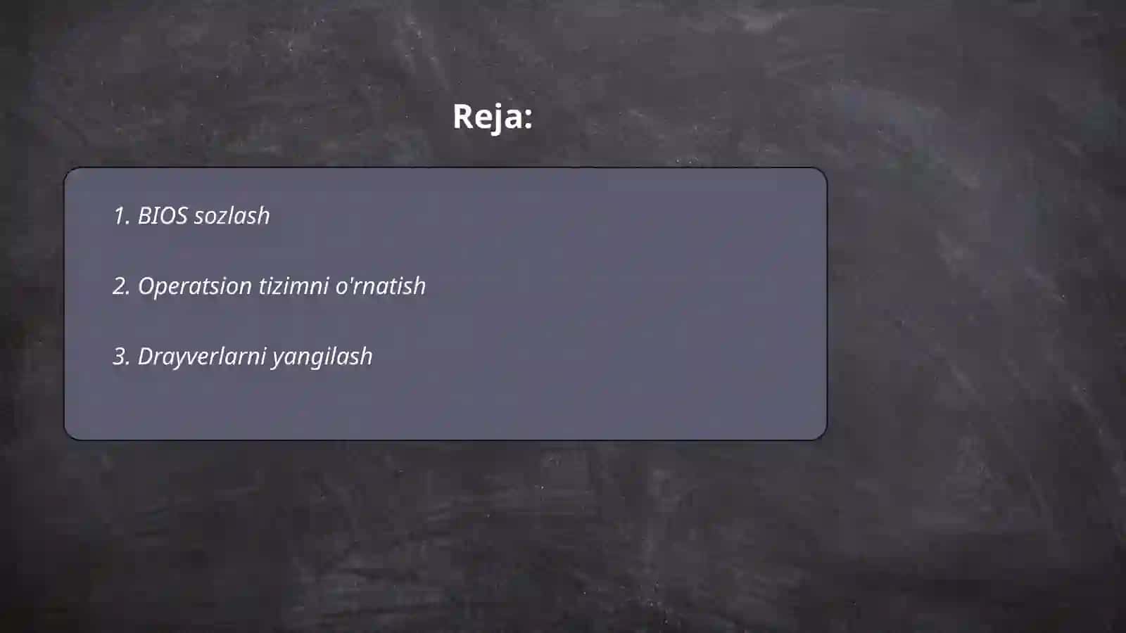 BIOS sozlash 2