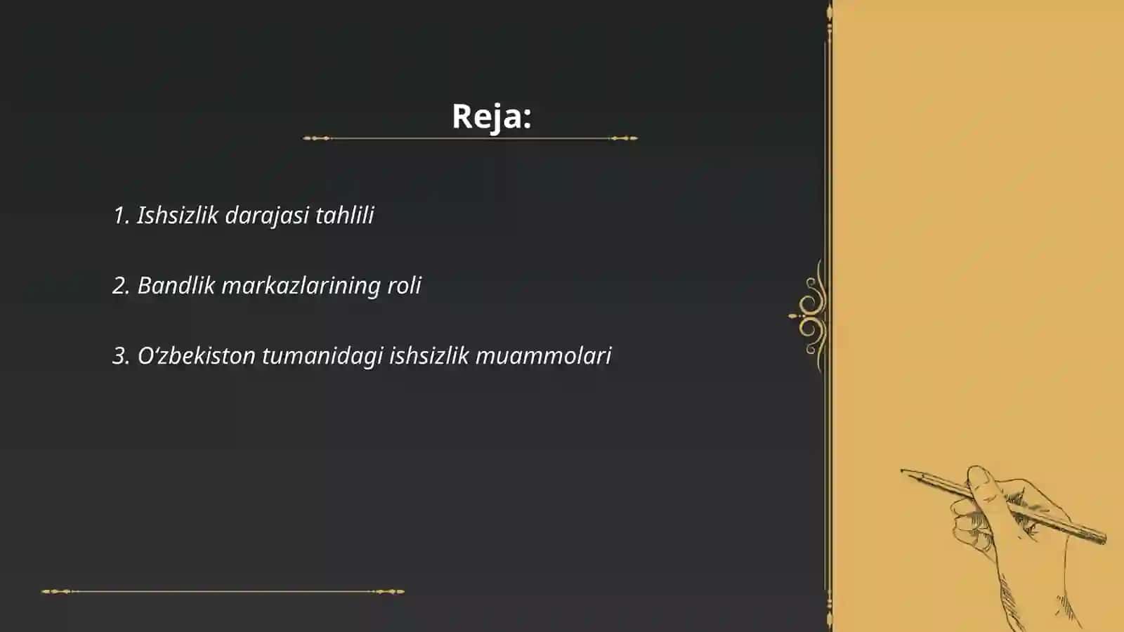 Ishsizlik darajasi tahlili 2