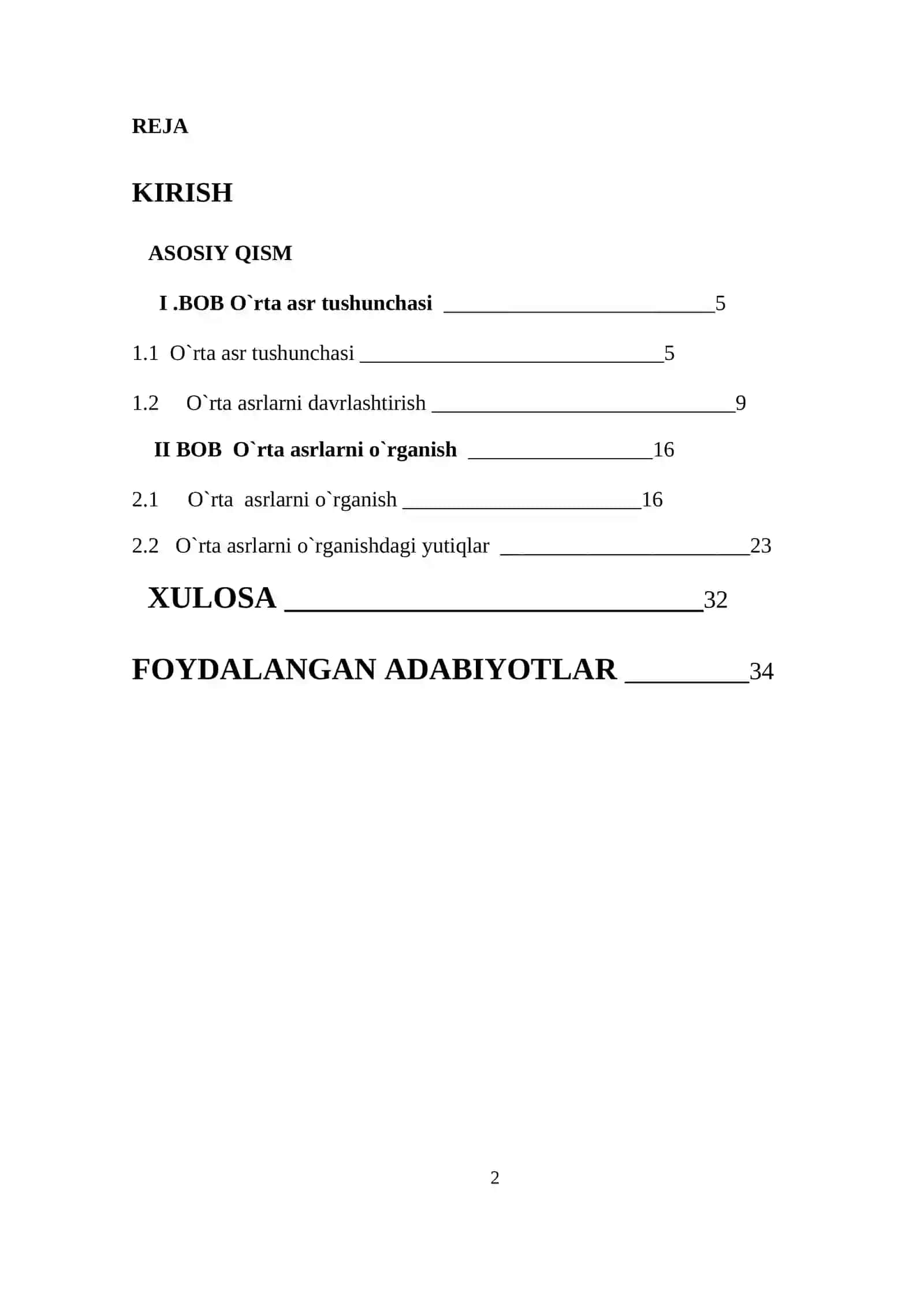 O`rta asrlar tarixining zamonoviy tarixshunoslik asosida o`rganilishi 2