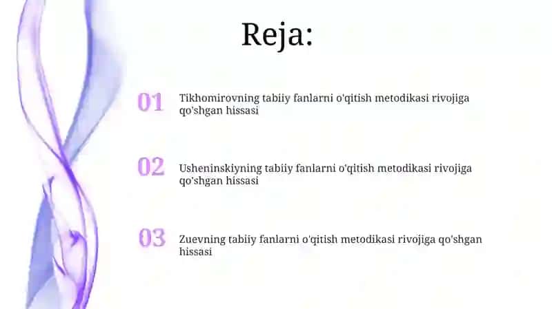Zuev, Usheniskiy,Tixamirov Gerd tabiatshunoslikni oʻqitish metodikasi rivojiga qoʻshgan hissasi 2