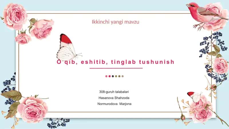 Tinglab tushunish 2