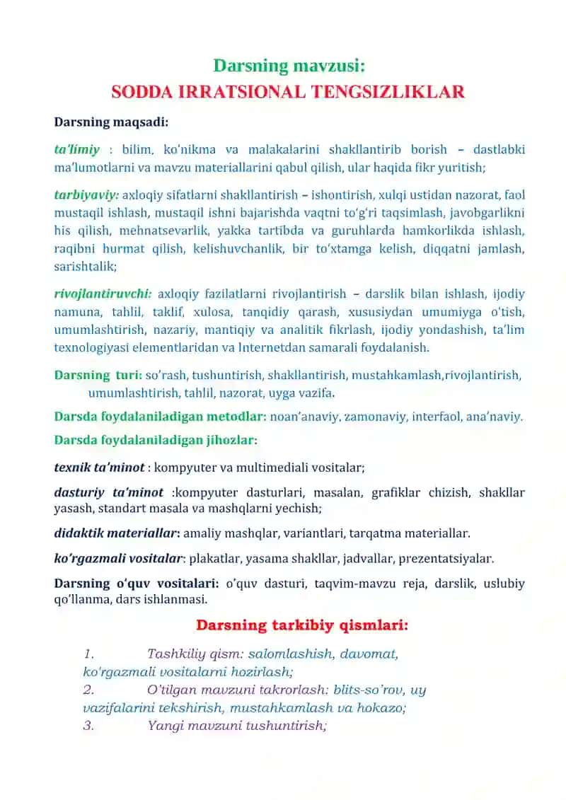 Irratsional tengsizlik 2
