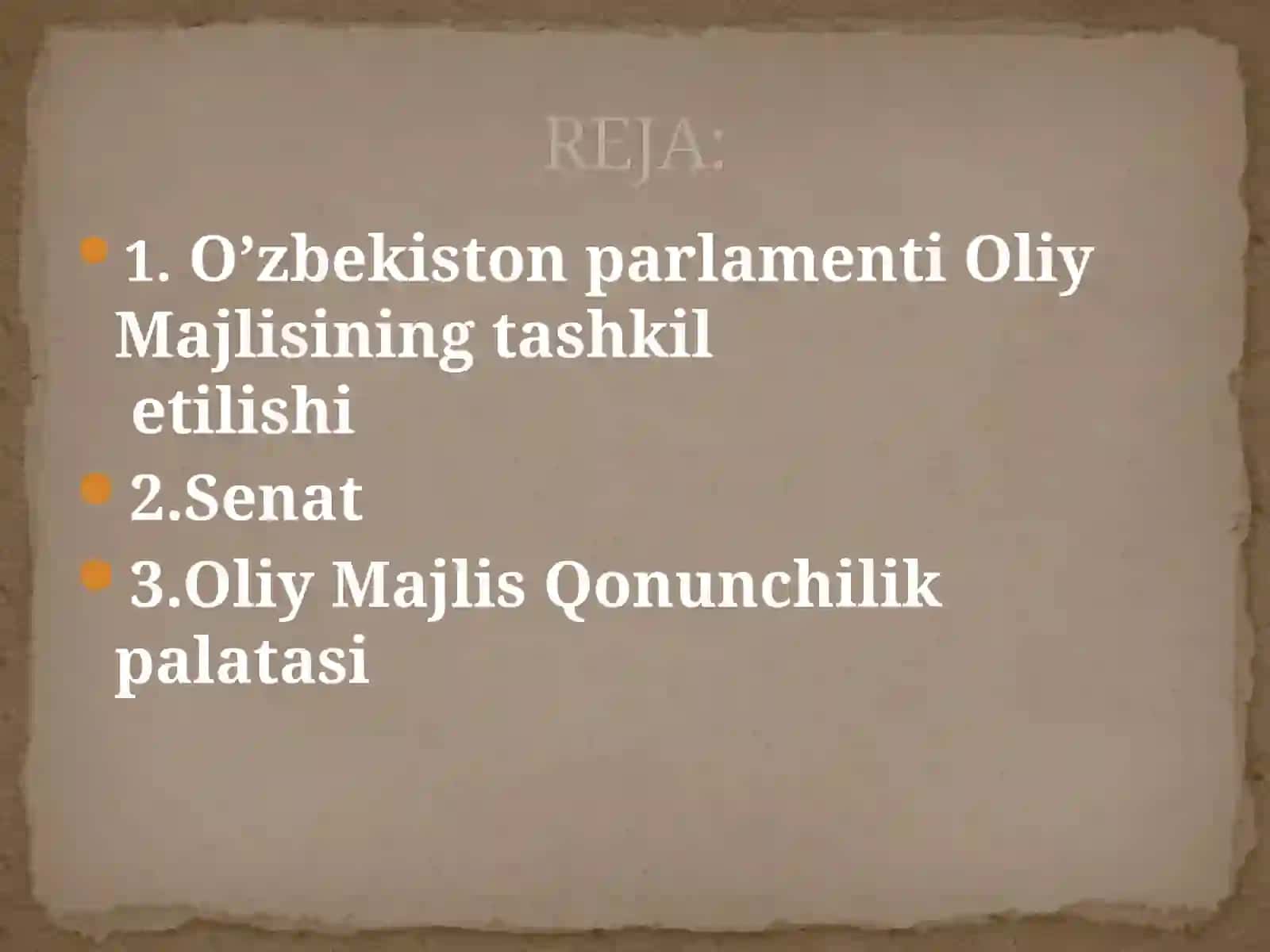 O'zbekiston parlamenti Oliy Majlisining tashkili 2