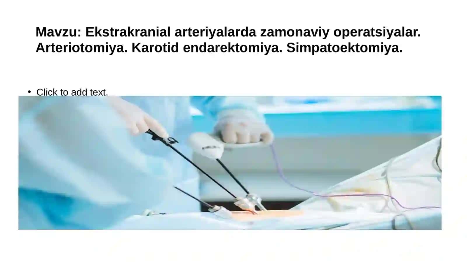 Zamonaviy operatsiyalar va simpatoektomiya 2