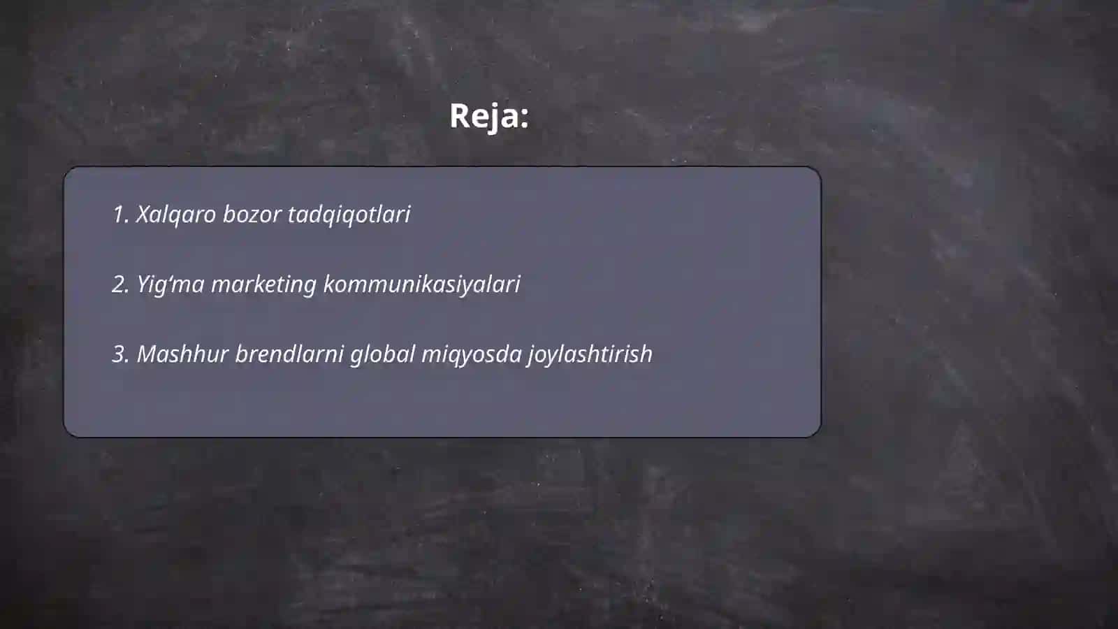 Xalqaro marketing strategiyalari 2