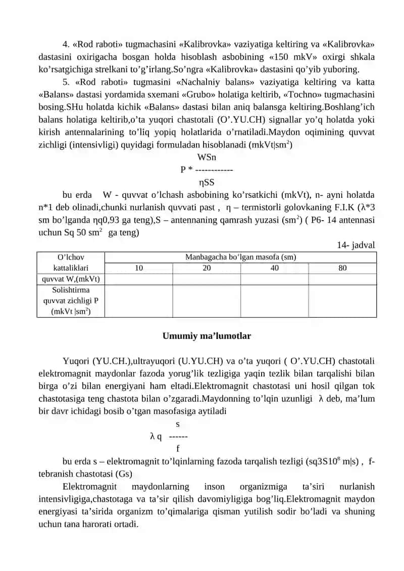 15-Amaliy: Elektr toki zarbasidan himoya qiluvchi vositalarni o‘rganish 2