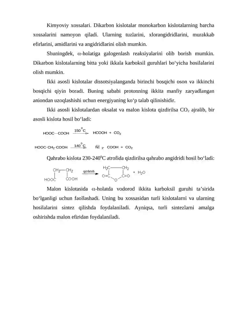 Ikki asosli kislotalar 2