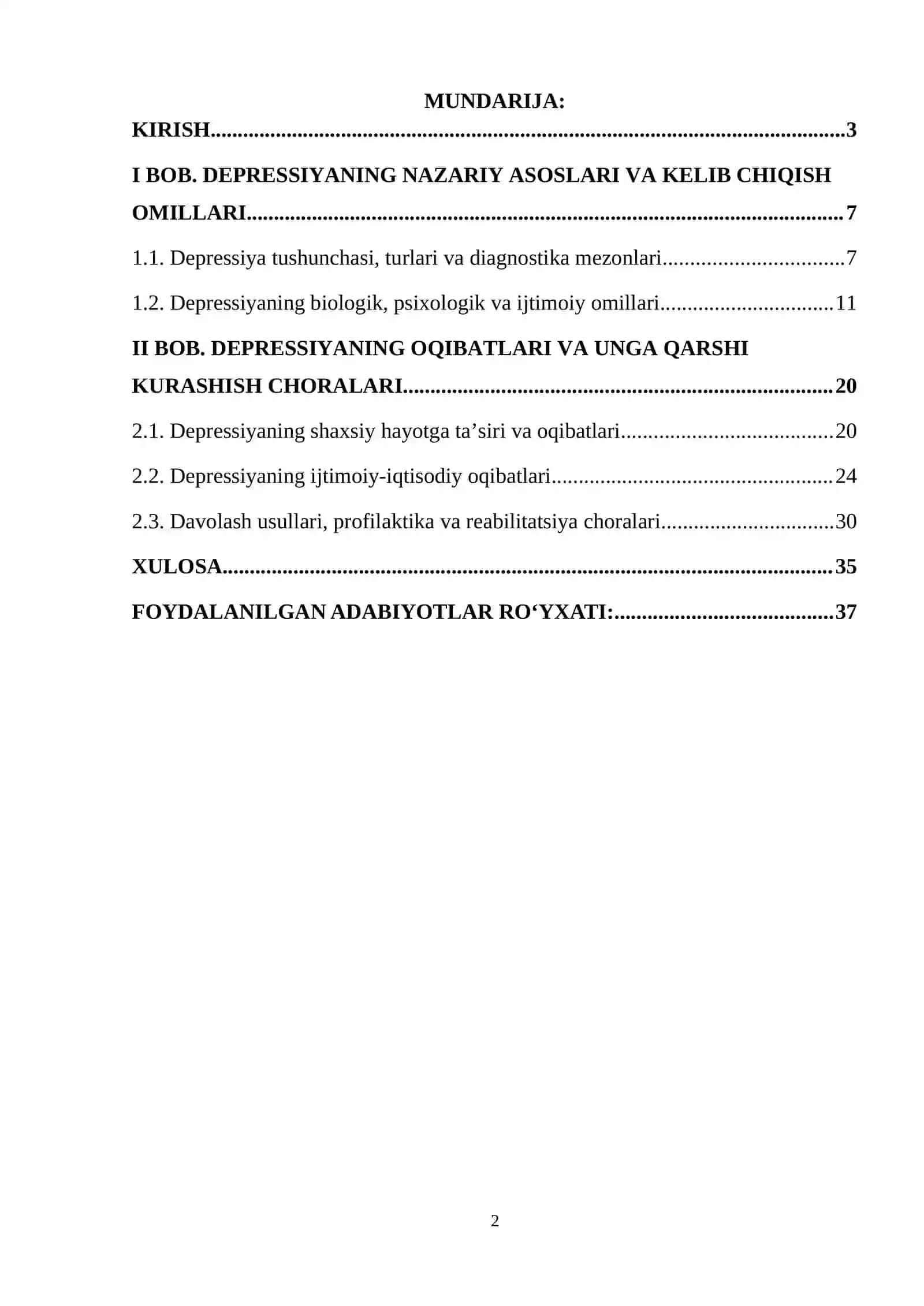 DЕPRЕSSIYANING KЕLIB CHIQISHI VA UNING OQIBATLARI 2