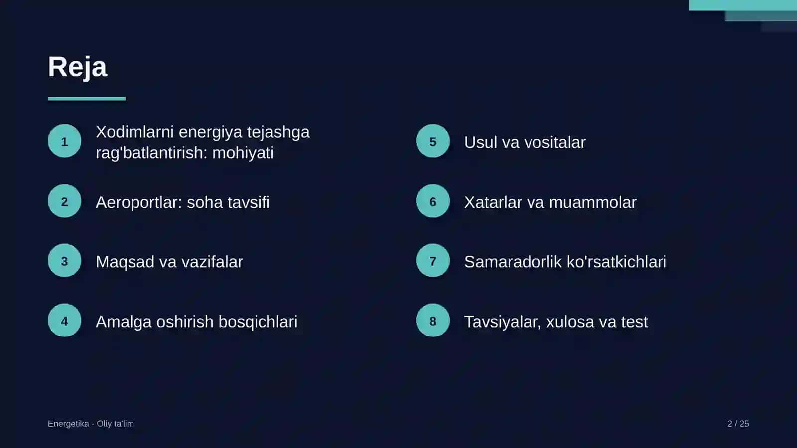 Aeroportlarda xodimlarni energiya tejashga rag'batlantirish 2