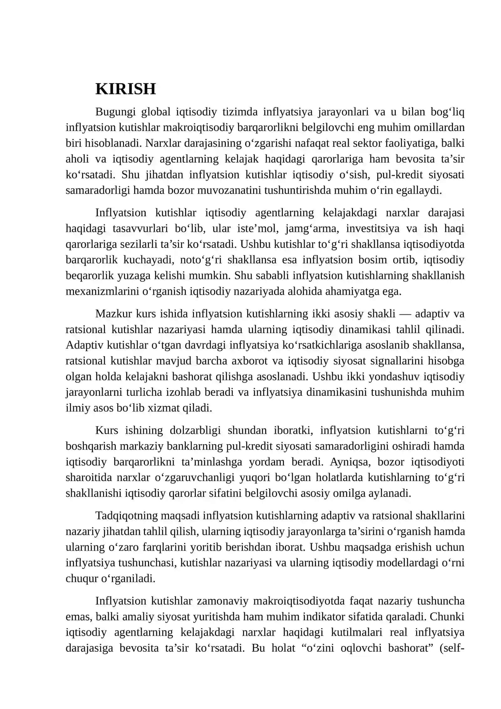 INFLEYATSIYA KUTISHLARINING ADAPTIV VA RATSIONAL SHAKLLARI DINAMIKASI 2