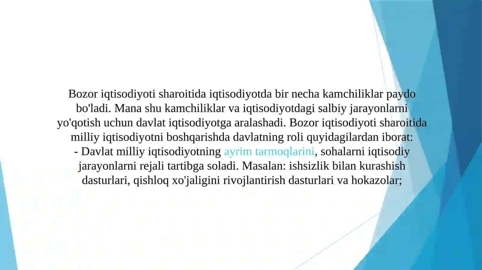Ijtimoiy sohani boshqarishda davlatning roli 2