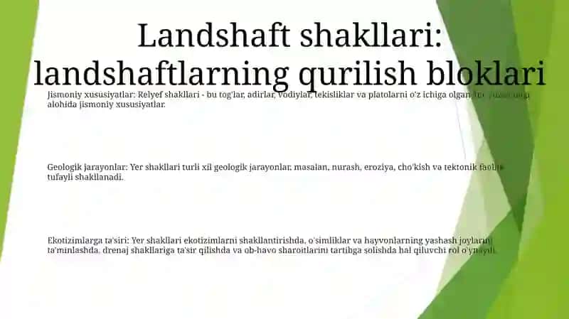 Landshaft Tashkil Qiluvchi Omillar Va Landshaftning Tarkibiy Qismlari 2