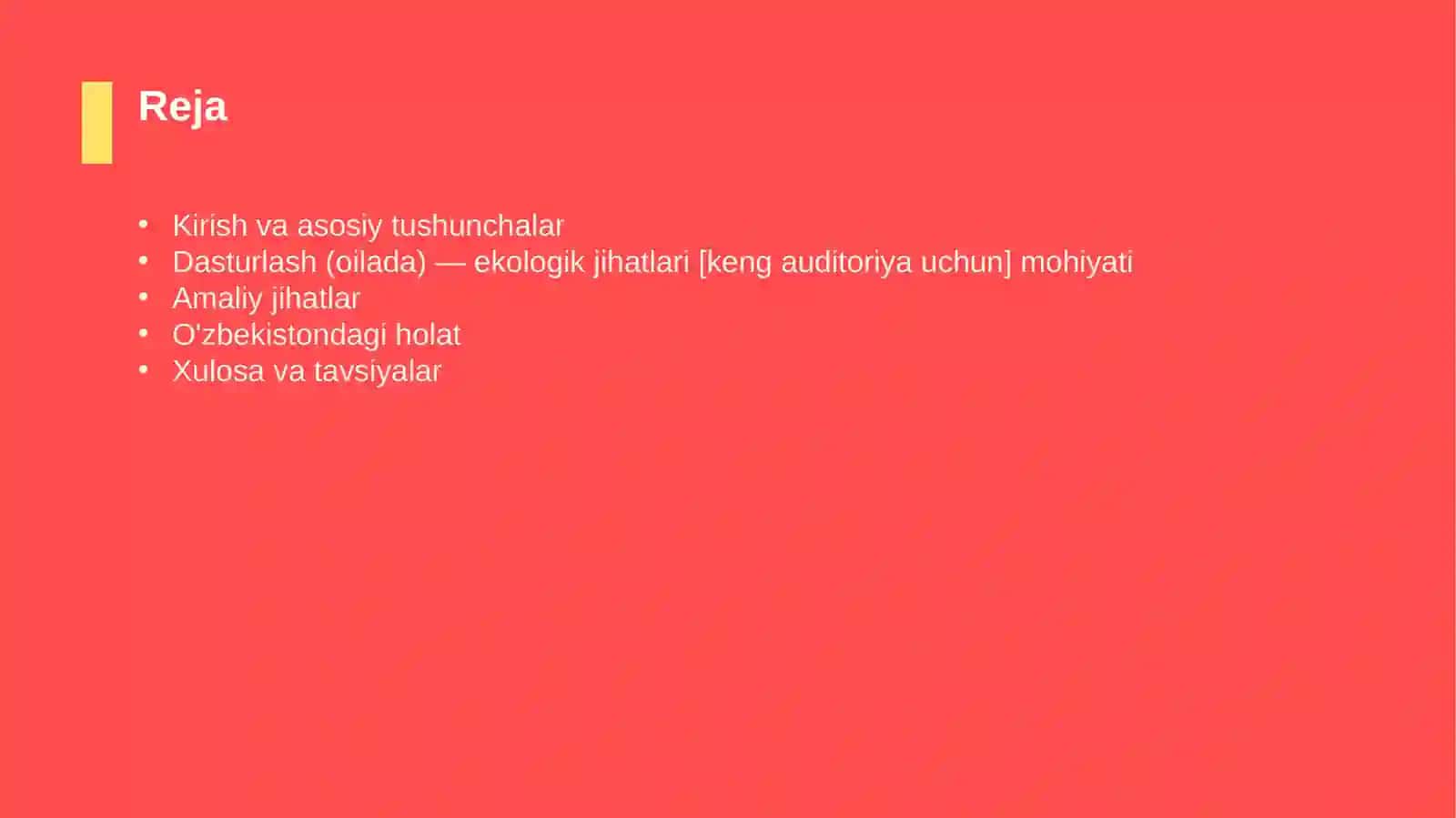 Dasturlash (oilada) — ekologik jihatlari [keng auditoriya uchun] 2