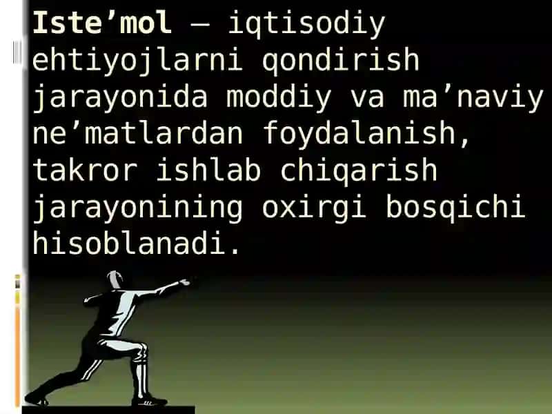 Istemolchilar ehtiyojlari 2