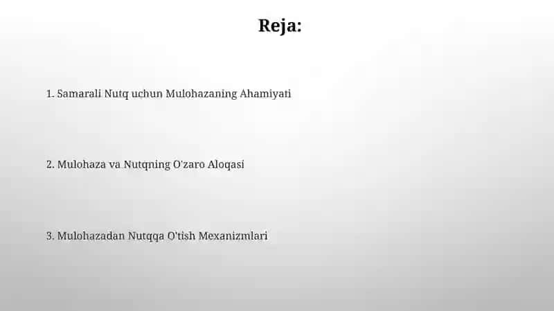 Mulohaza va Nutqning O'zaro Aloqasi 2