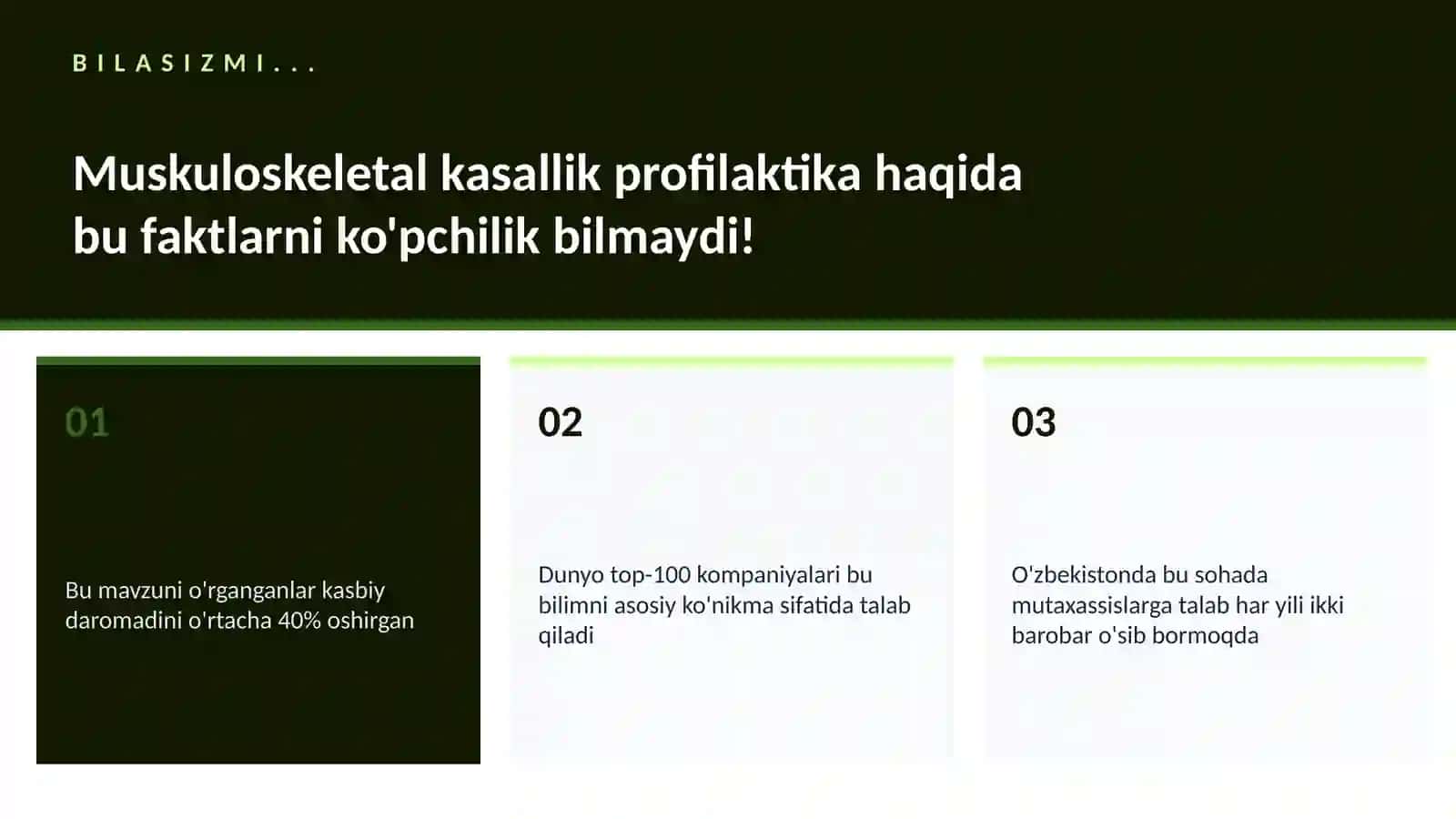 Muskuloskeletal kasallik profilaktika 2