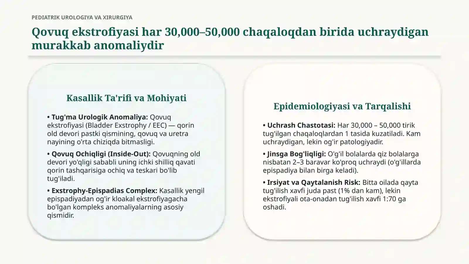 Qovuq Ekstrofiyasi 2