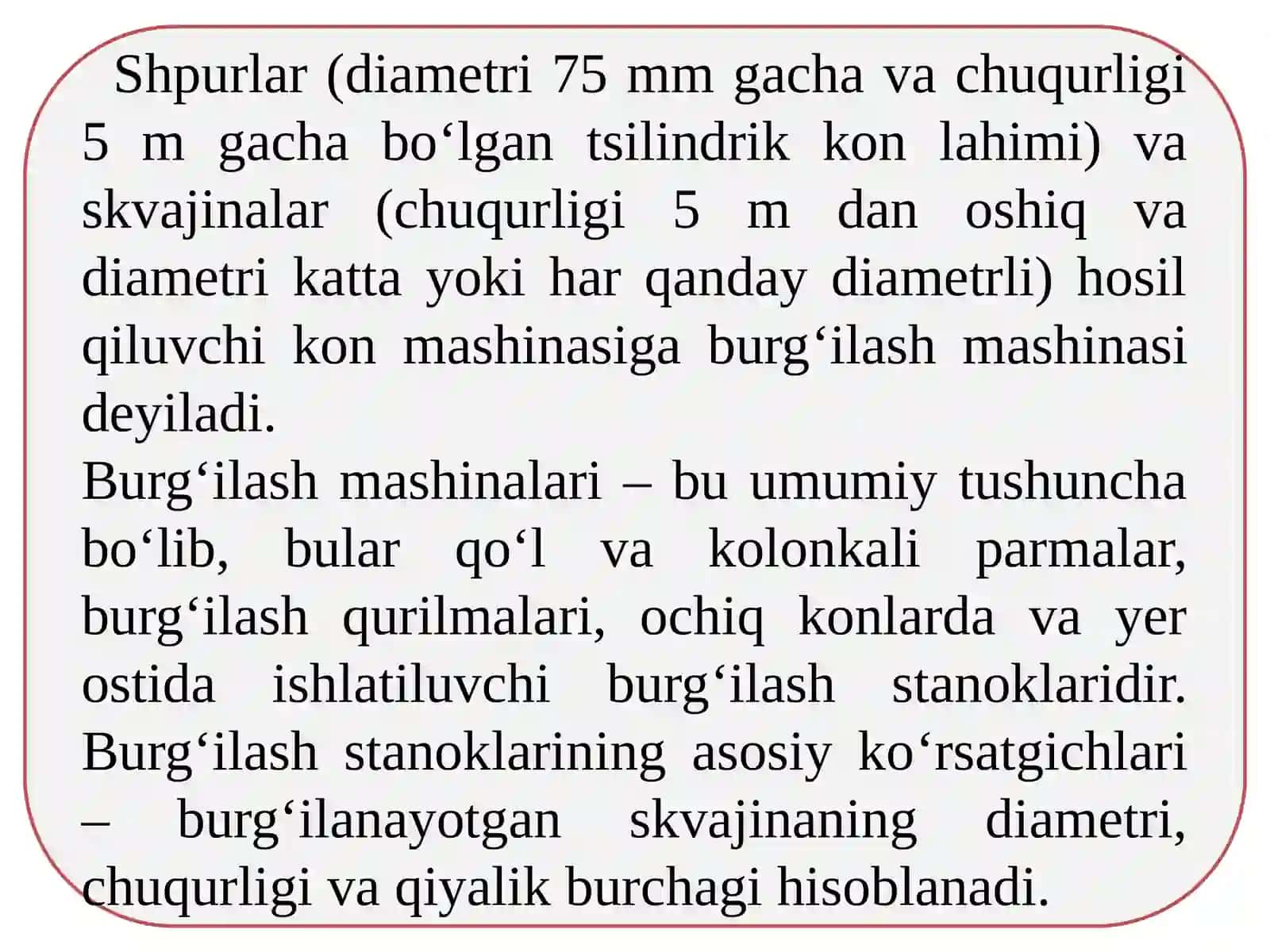 Ochiqkon burg‘ilash stanoklari 2