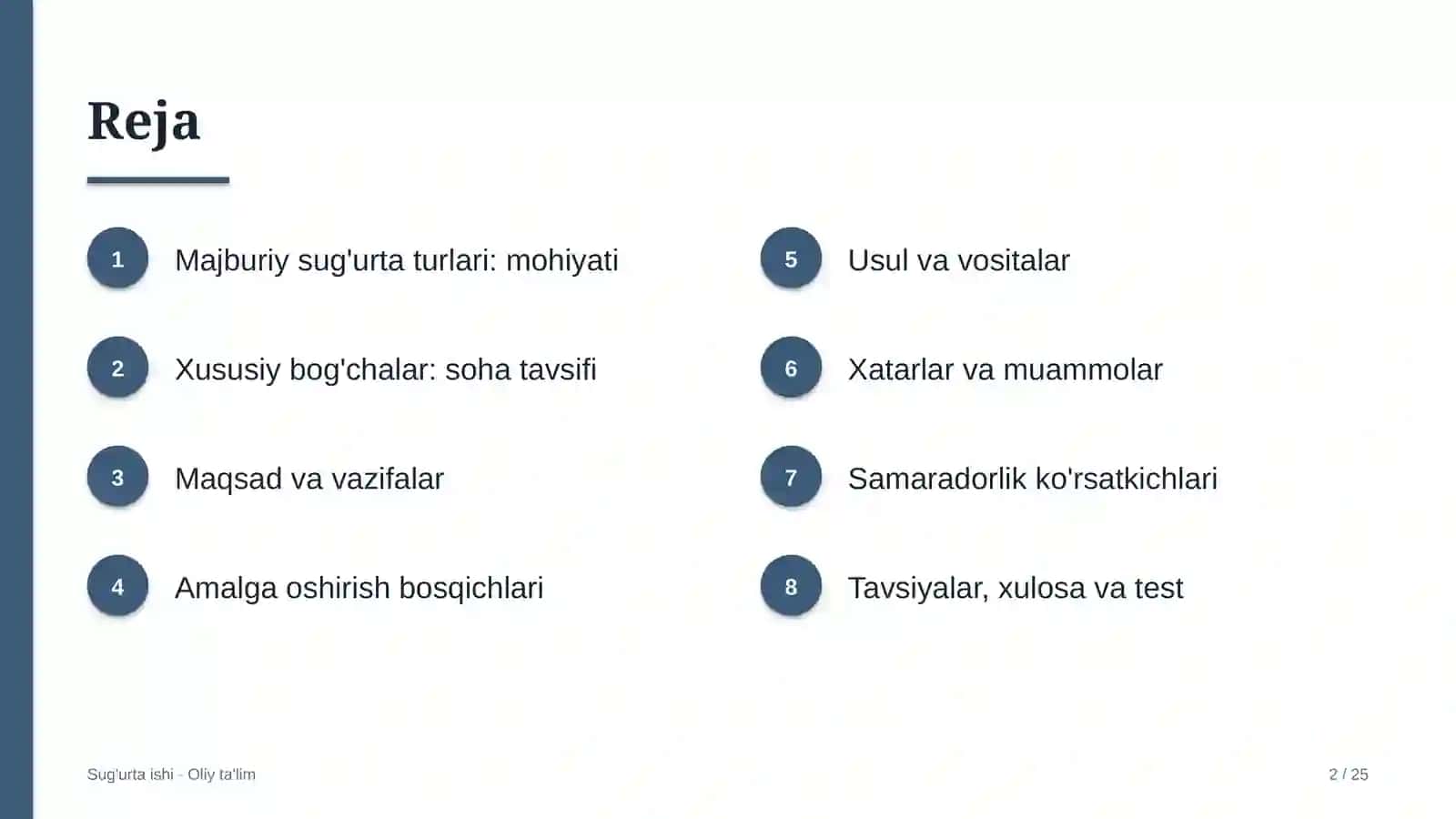 Xususiy bog'chalarda majburiy sug'urta turlari 2