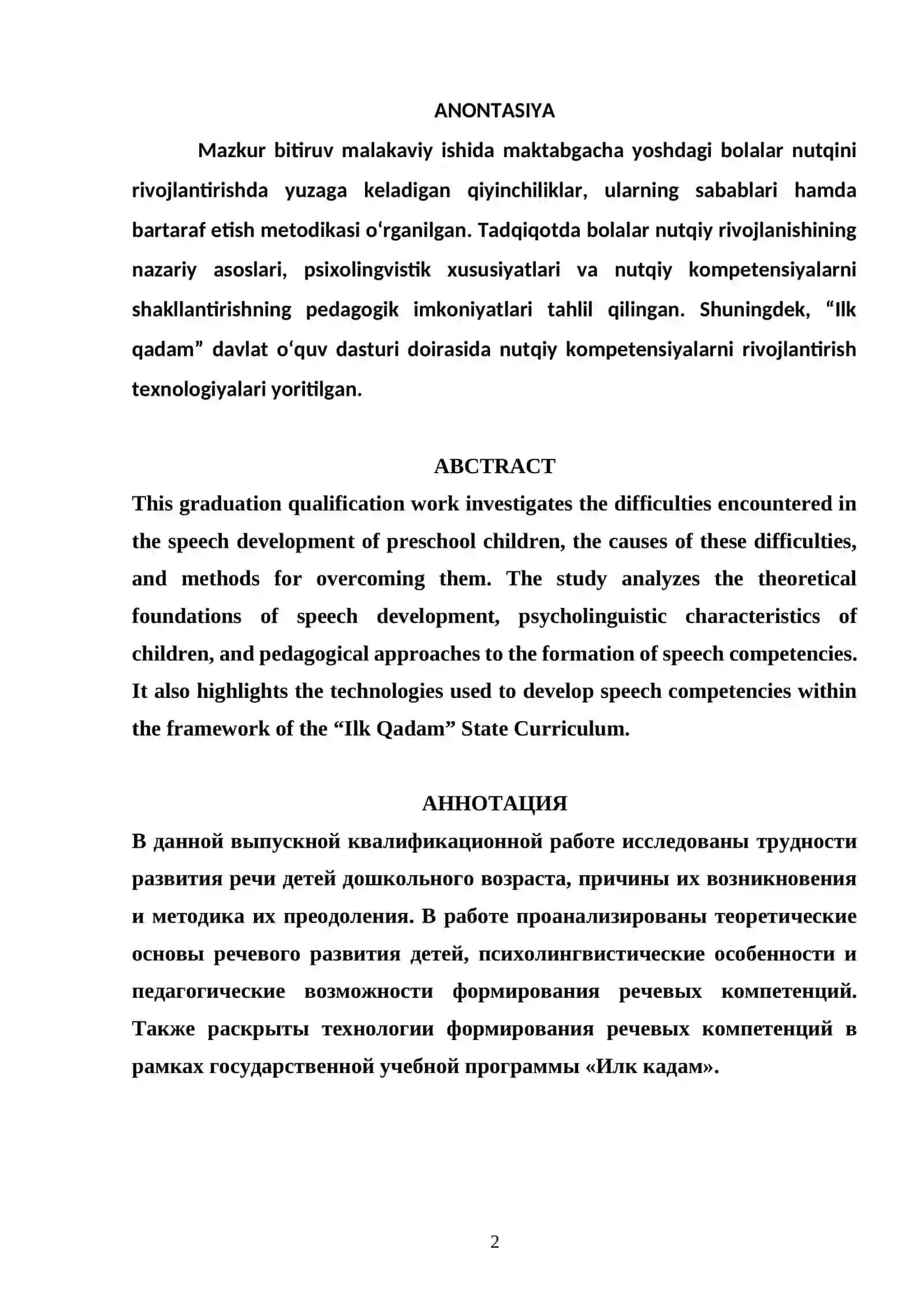 Maktabgacha yoshdagi bolalar nutqini rivojlantirishdagi qiyinchiliklar 2