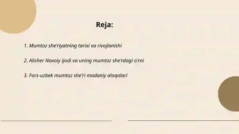 Mumtoz She'riyat Tarixi va Rivojlanishi 2