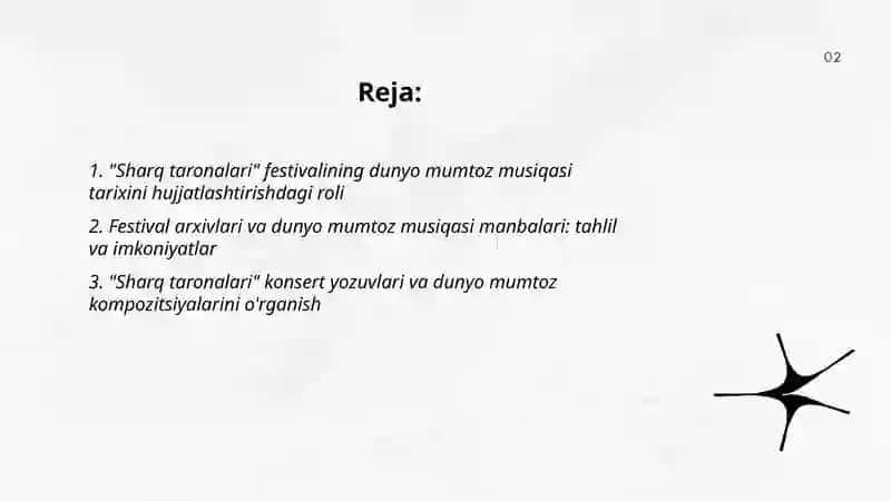 "Sharq taronalari" xalqaro musiqa festivali dunyo mumtoz musiqasining axborot manbasi sifatida 2