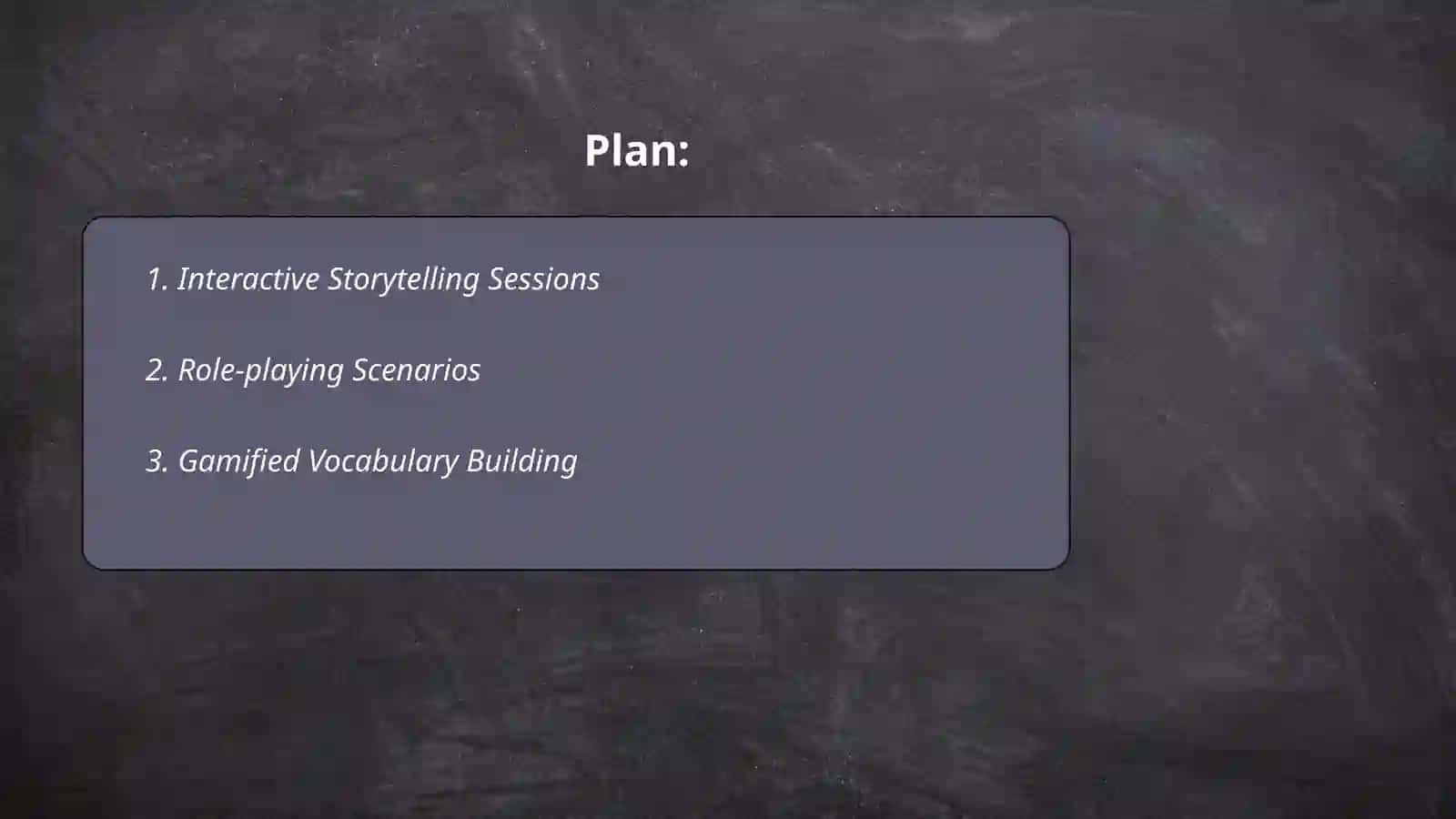 Interactive Storytelling Sessions 2