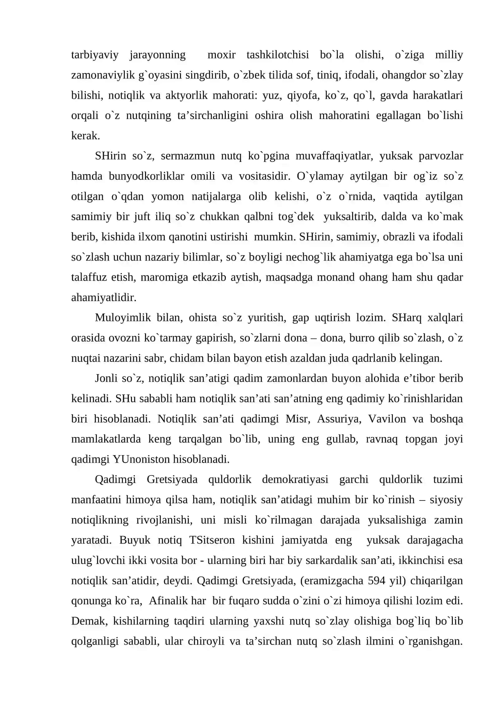 Nutq texnikasi: nafas olish, tovush, diksiya, ritmika. Leksik madaniyat. 2