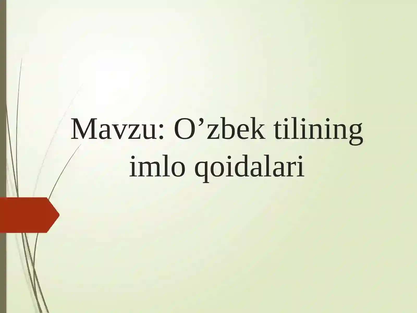 O’zbek tilining imlo qoidalari 2