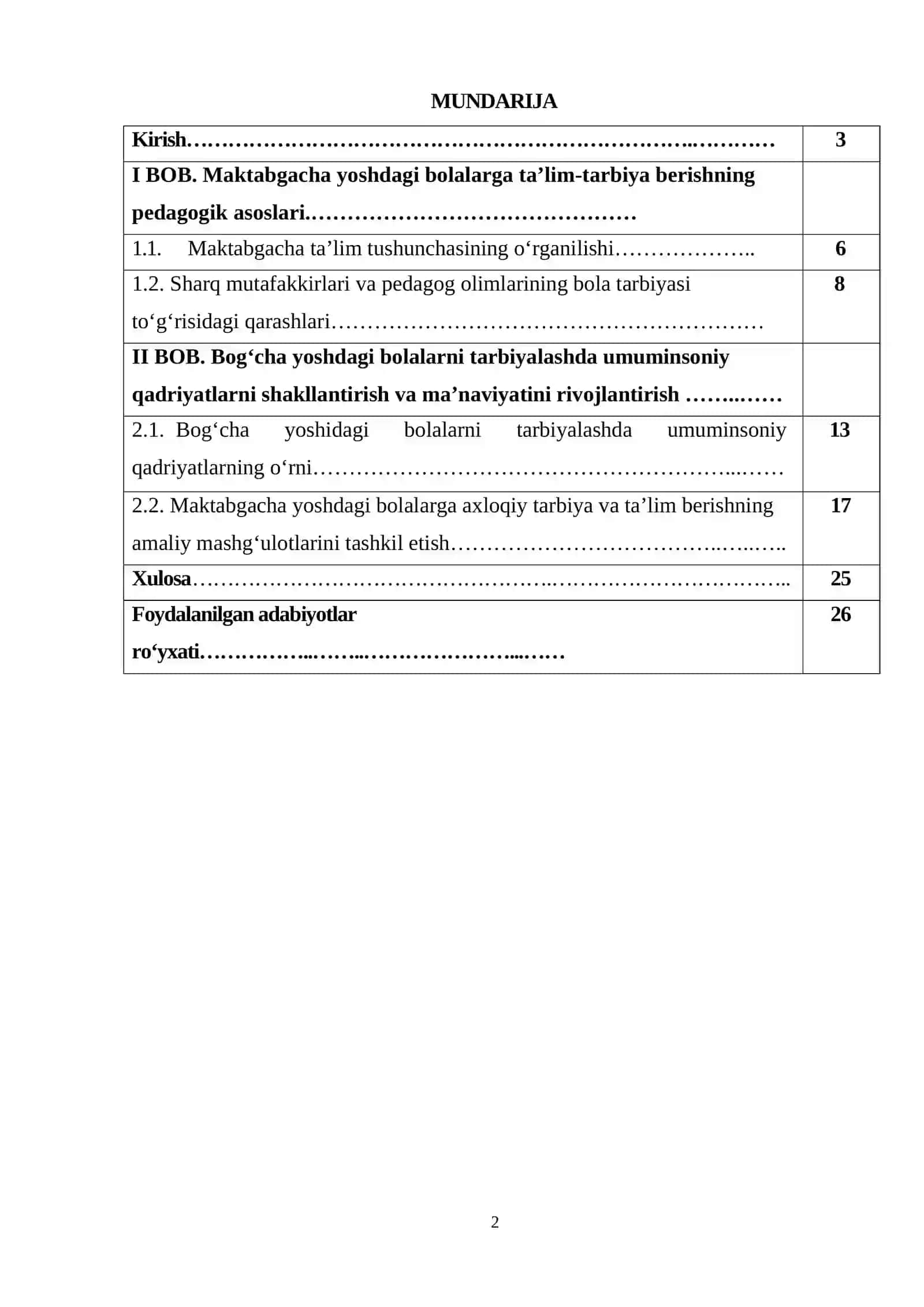 MAKTABGACHA YOSHDAGI BOLALARGA TA’LIM-TARBIYA BERISHNING NAZARIY ASOSLARI 2