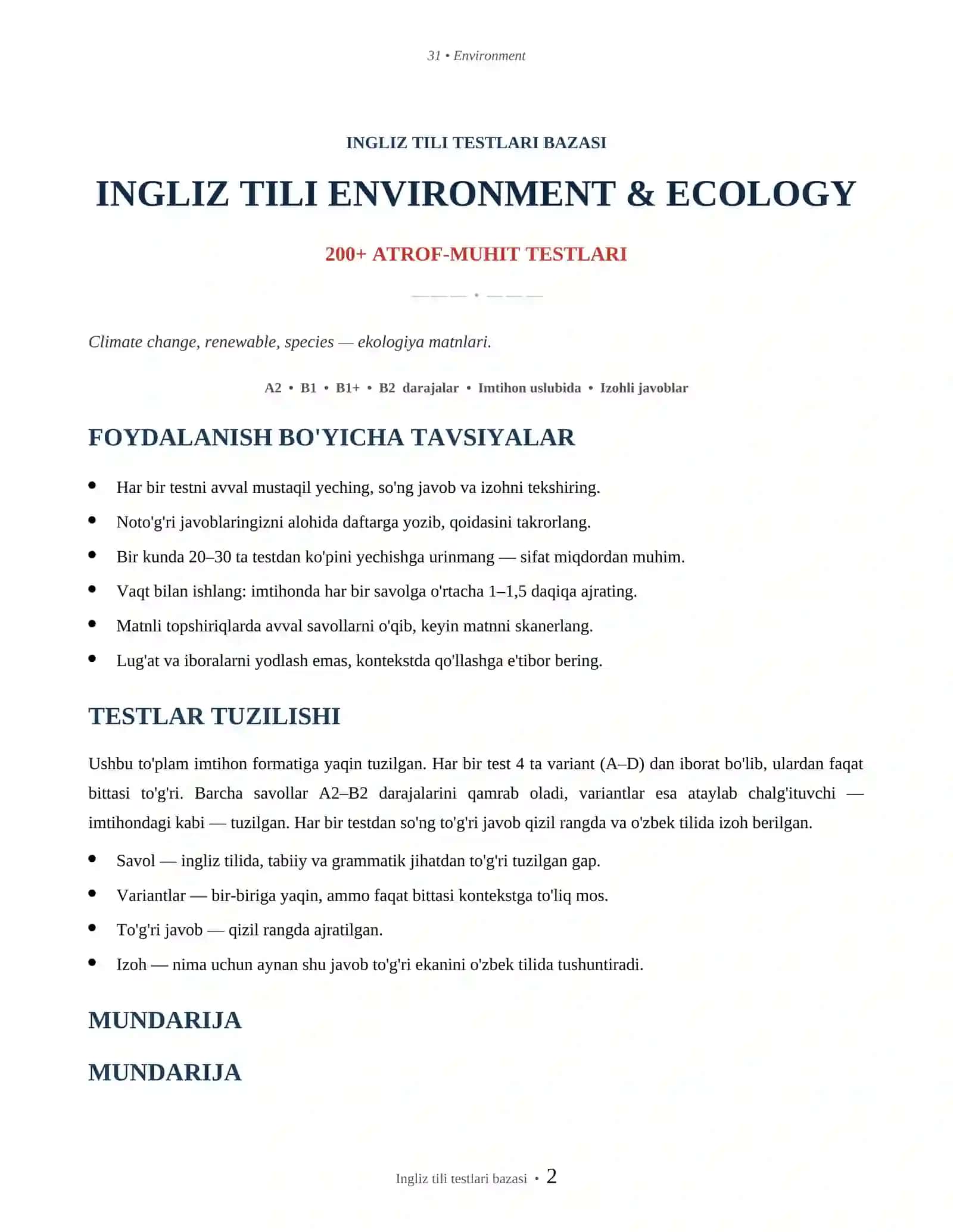NGLIZ TILI ENVIRONMENT & ECOLOGY 2