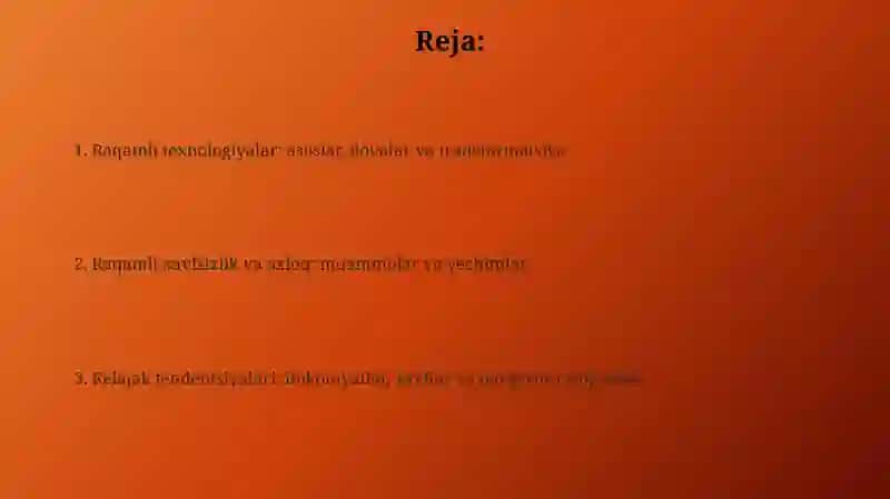 Raqamli texnalogiyalar 2