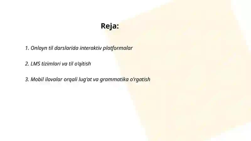 Onlayn til darslarida interaktiv platformalar 2
