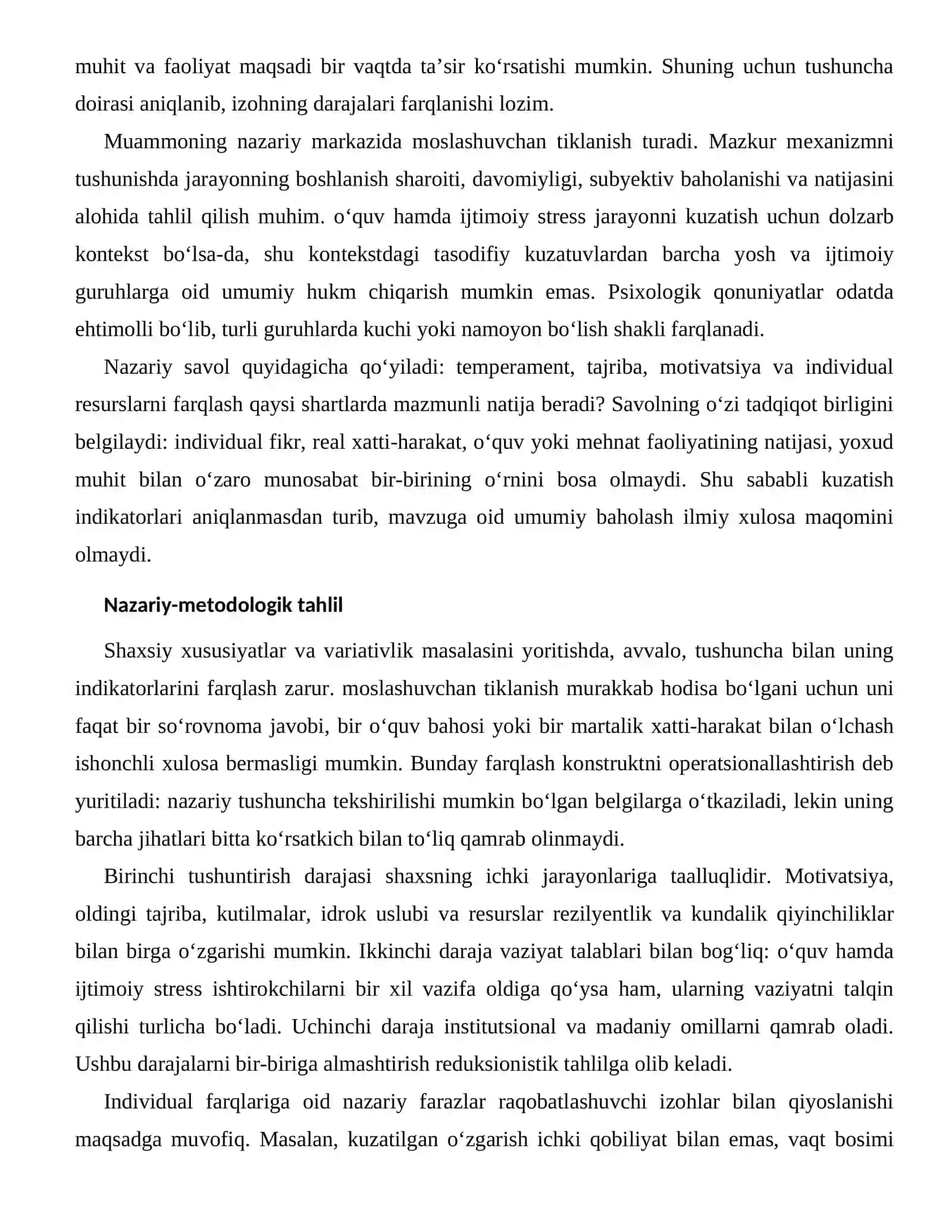 REZILYENTLIK VA KUNDALIK QIYINCHILIKLARNING INDIVIDUAL FARQLARI 2