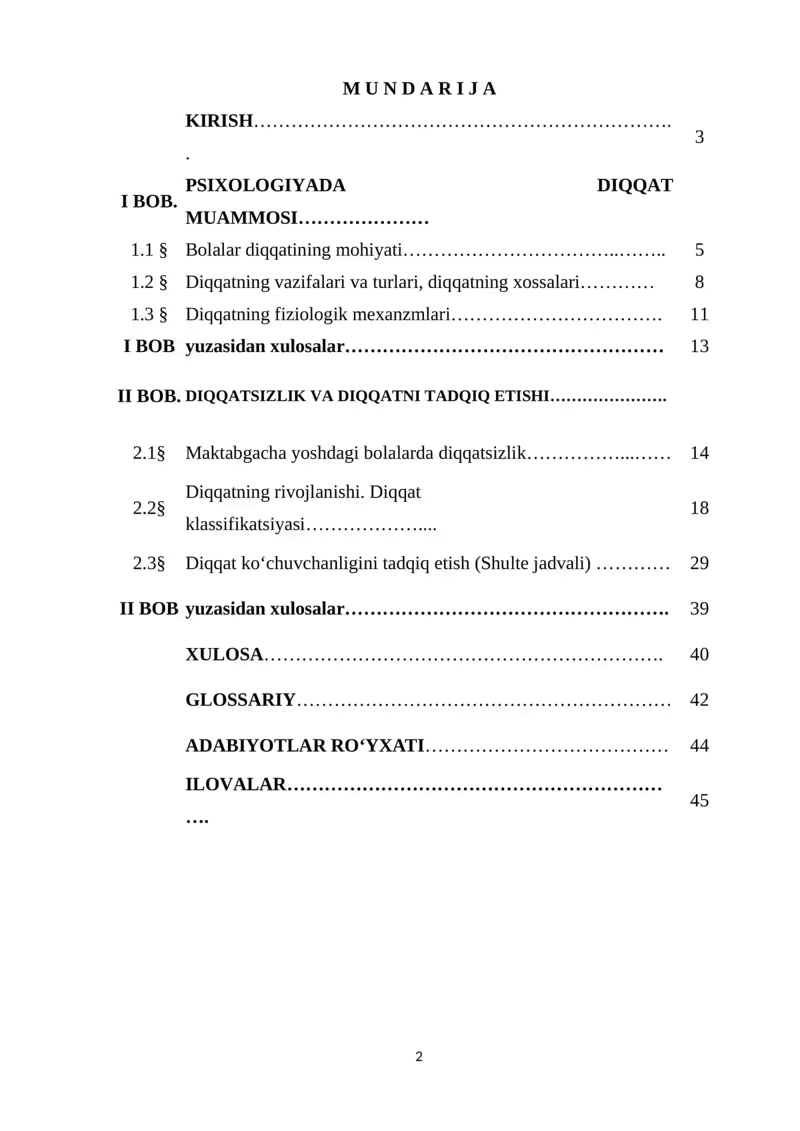 Diqqatning rivojlanishi va diqqatsizlik (kichik maktab o‘quvchilar misolida) 2