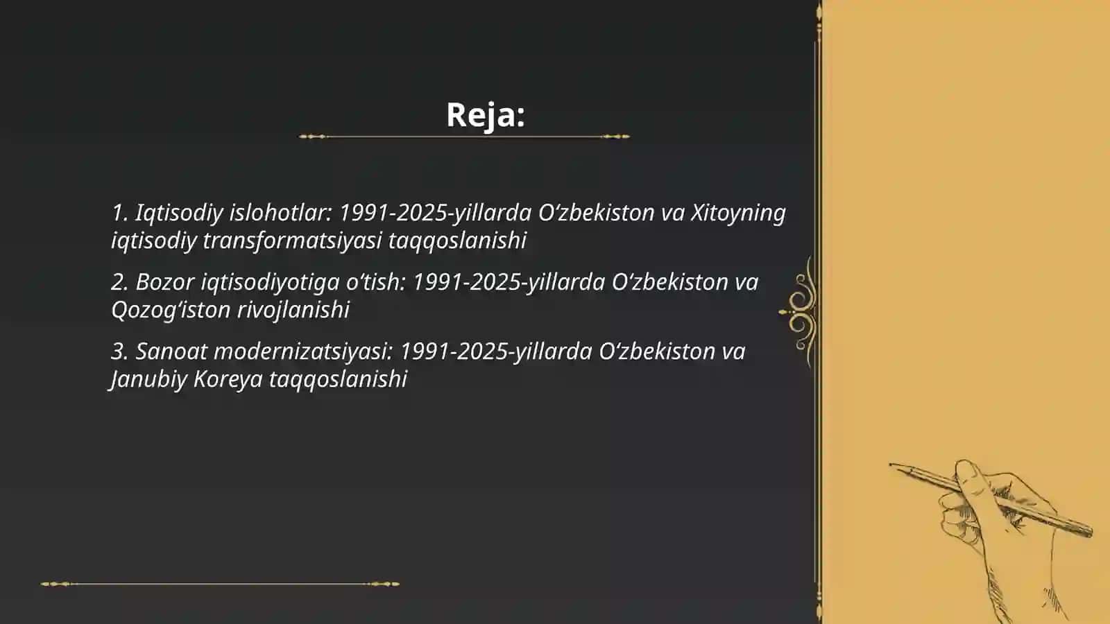 1991-2025-yillarda Oʻzbekiston va jahon davlatlari taraqqiyoti 2