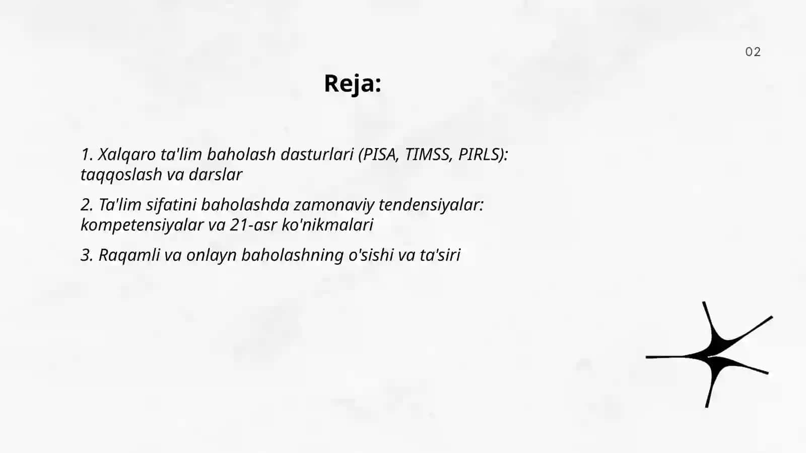 Xalqaro ta'lim baholash dasturlari (PISA, TIMSS, PIRLS): taqqoslash va darslar 2