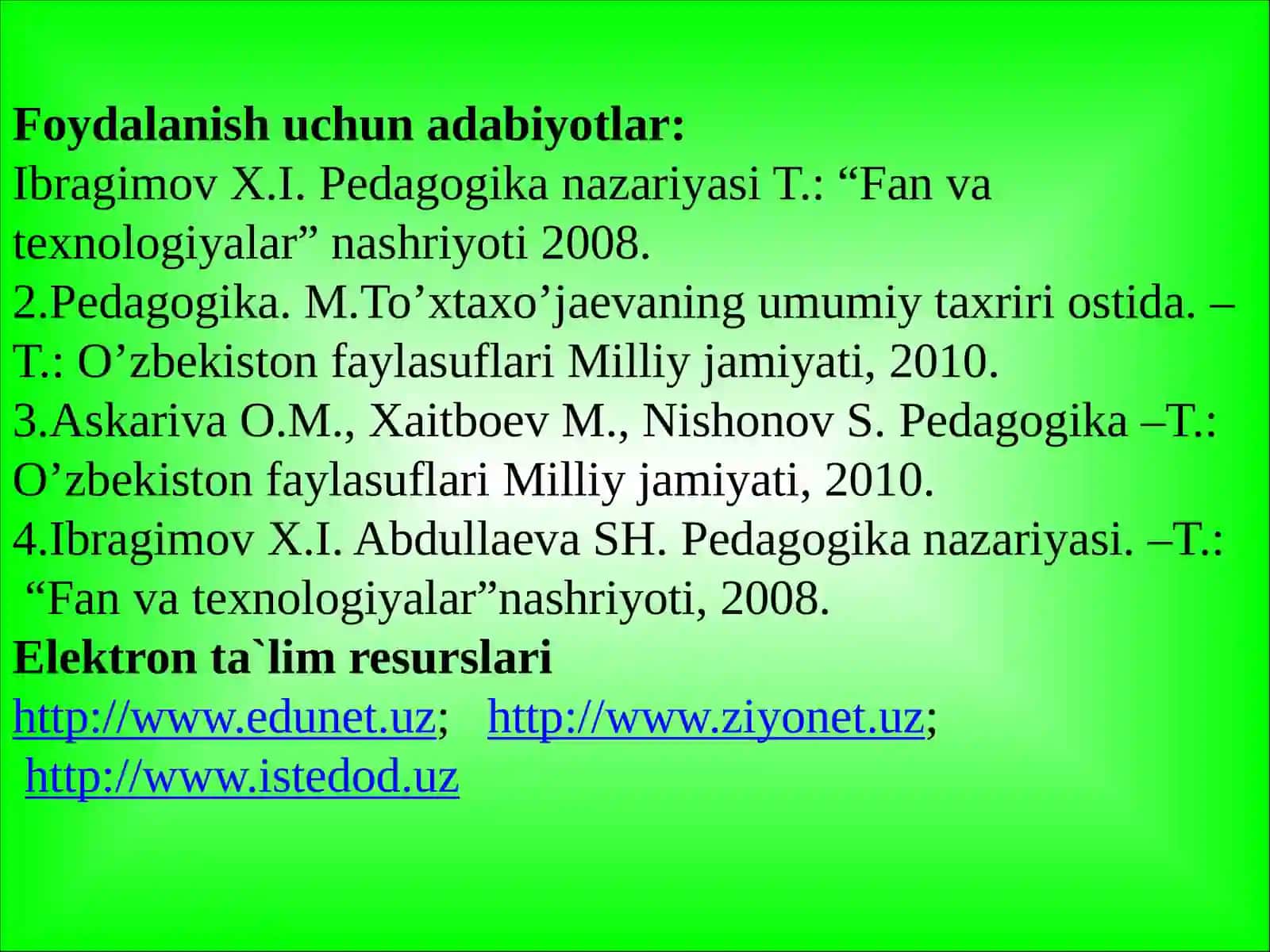 Tarbiyajarayoniningmazmuni 2