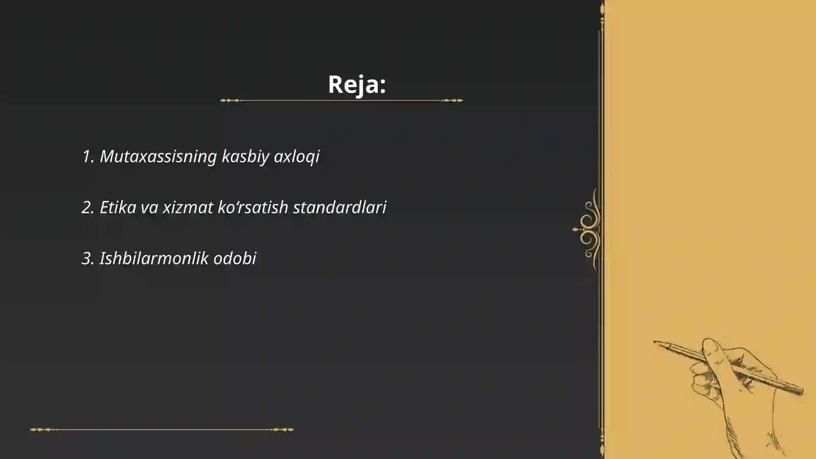 Mutaxassisning odobi va nutqi 2