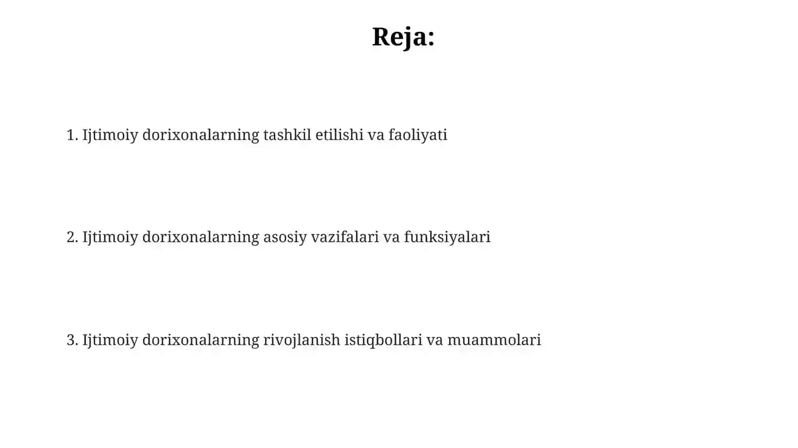 Ijtimoiy dorixonalarni tashkil etish, joylashtirish tartibi, vazifalari va funksiyalari 2