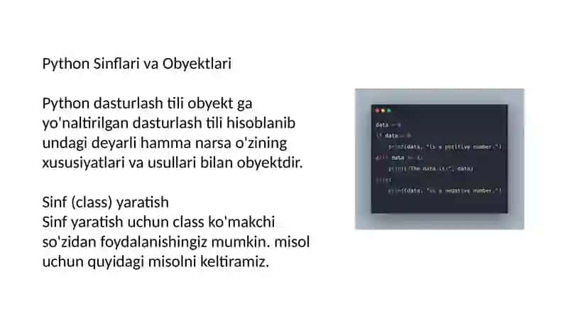 Python sinflari va obyektlari 2