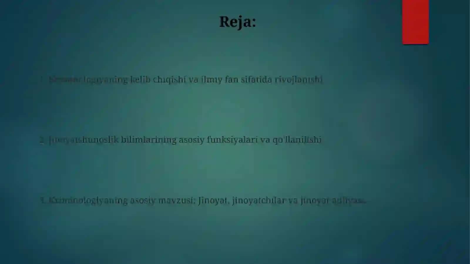 Kriminologiyaning kelib chiqishi va ilmiy fan sifatida rivojlanishi 2