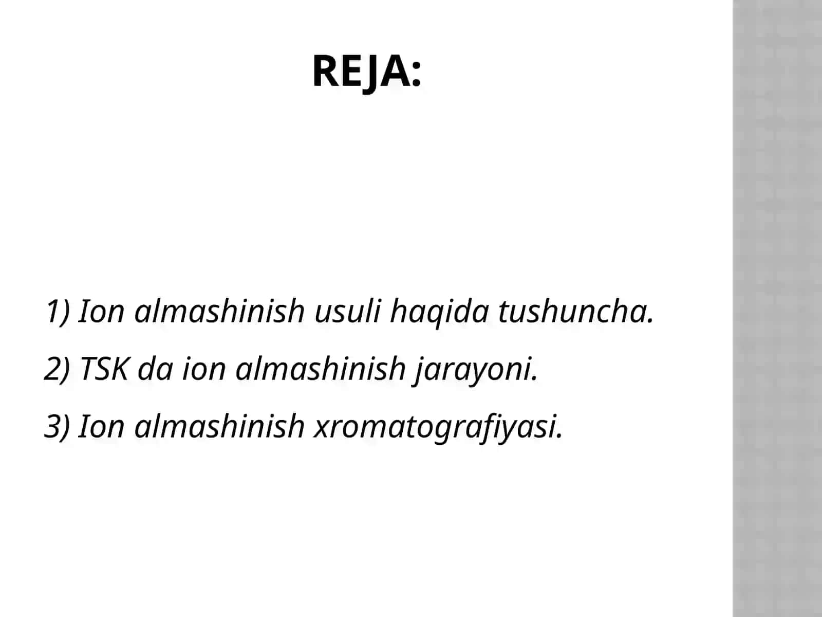 Ion almashinish usuli 2