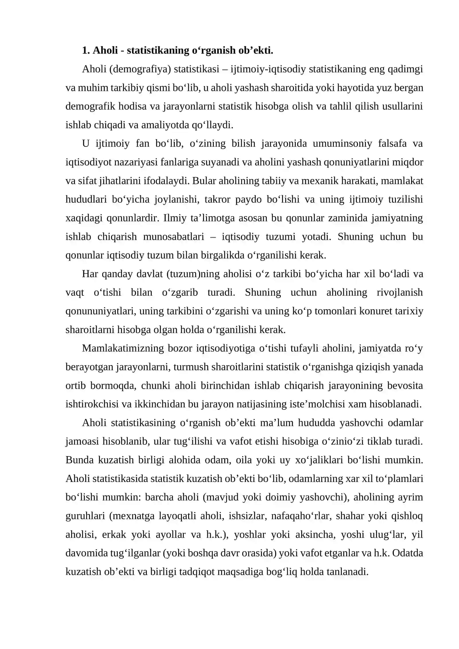 Aholi statistikasi 2