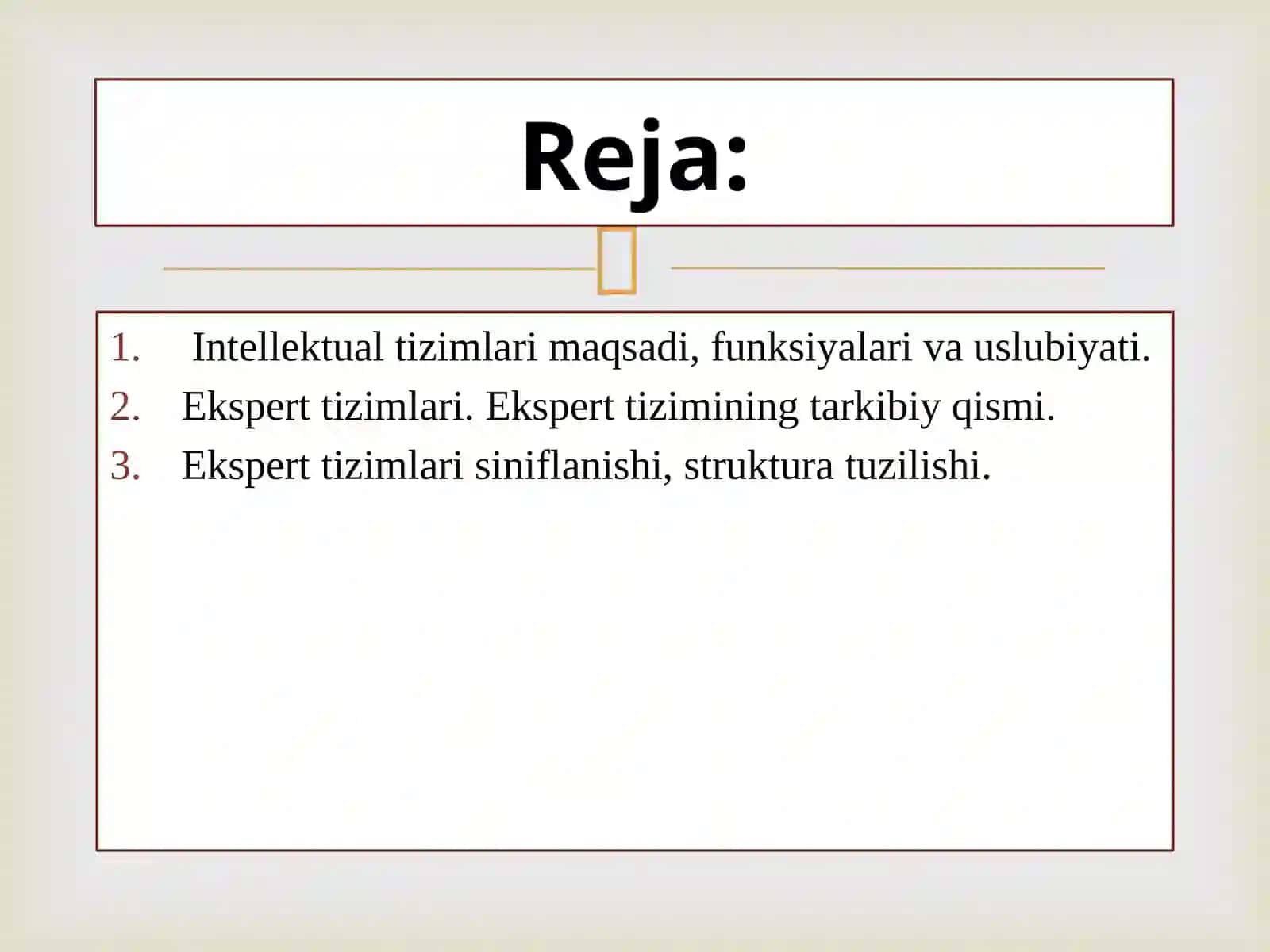 Ekspert tizimlari 2