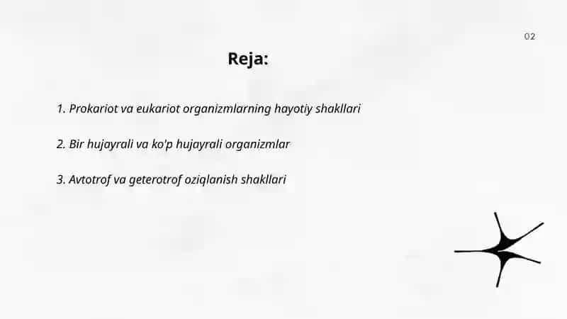 Tirik organizmlarning hayotiy shakllari 2