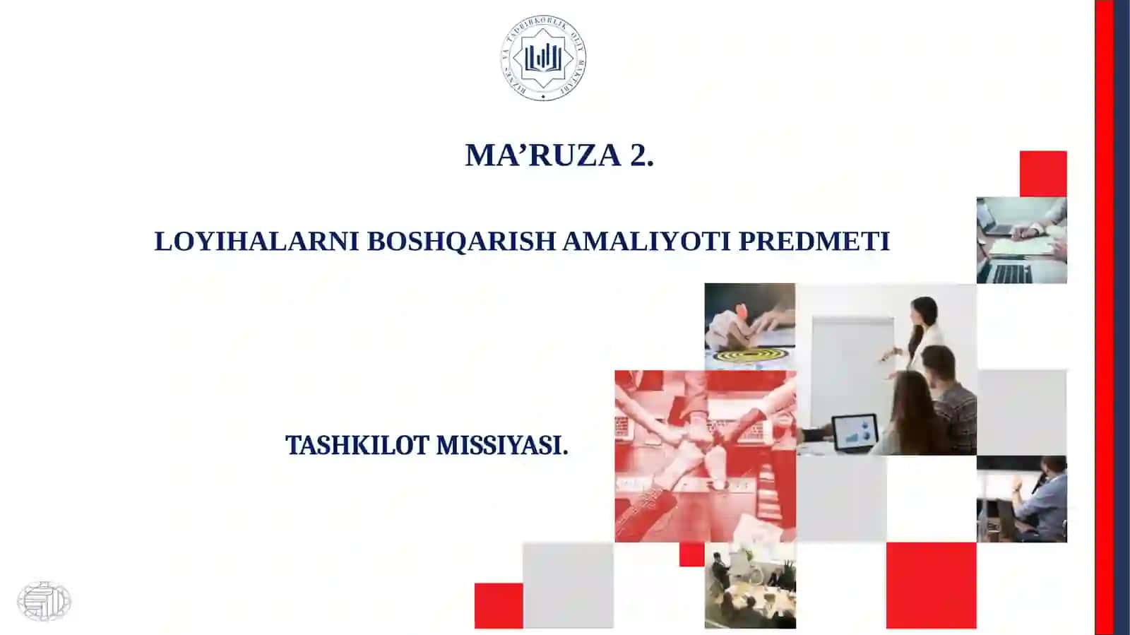 LOYIHALARNIBOSHQARISH AMALIYOTI 2