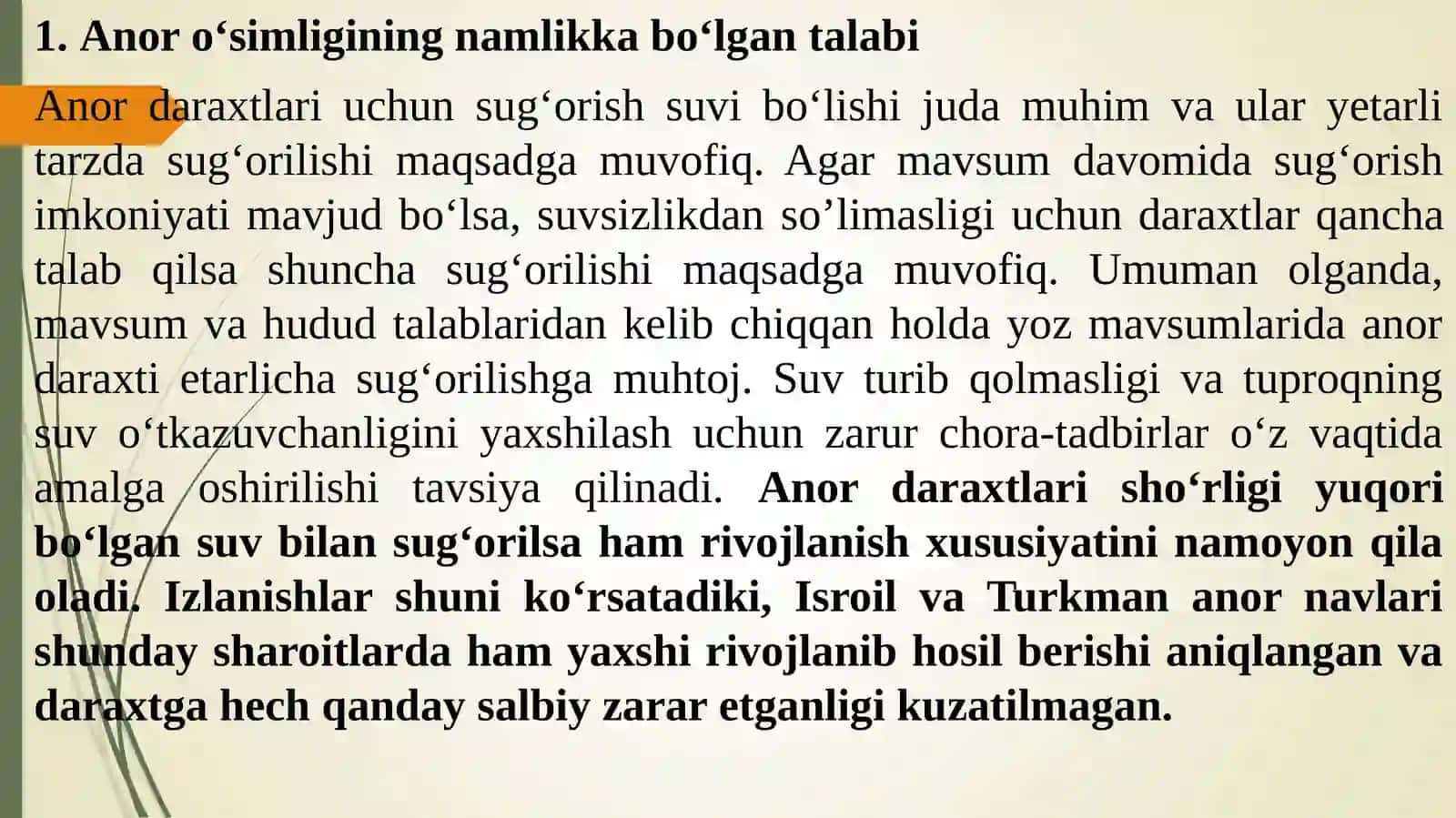 ANORNI TASHQI MUHIT OMILLARIGA BO’LGAN TALABI 2
