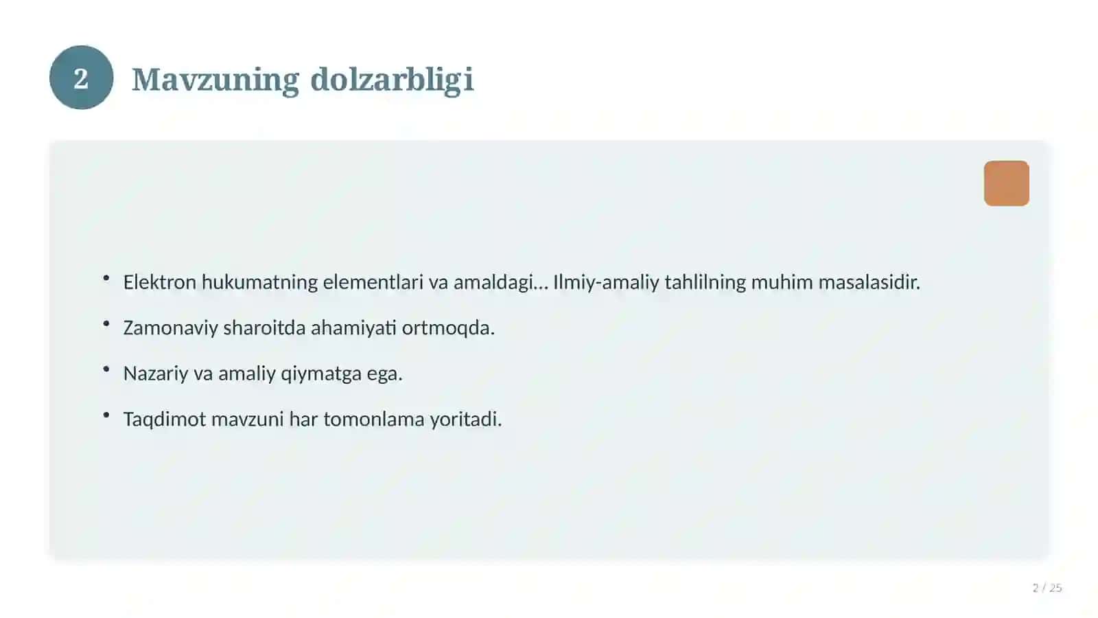 Elektron hukumatning elementlari va amaldagi loyihalari 2