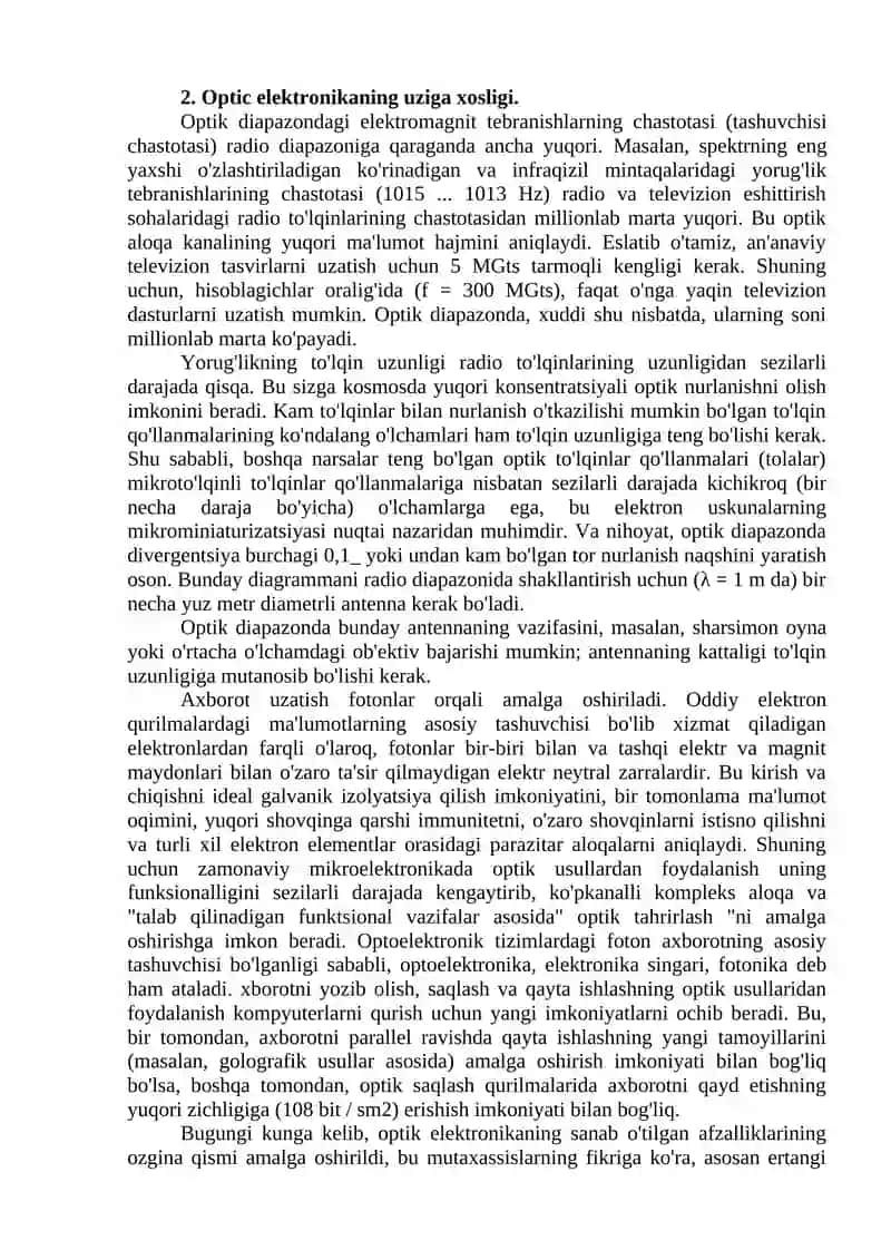 Yarim o'tkazgichli optoelektron qurilmalar 2